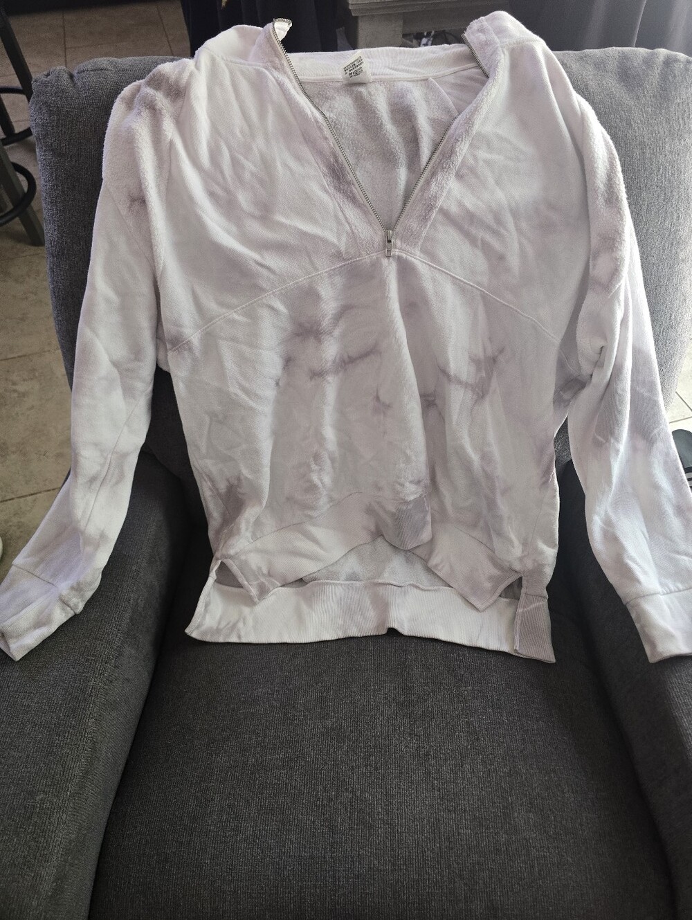 Victoria's Secret Lavender Tie-Dye Quarter-Zip Pullover